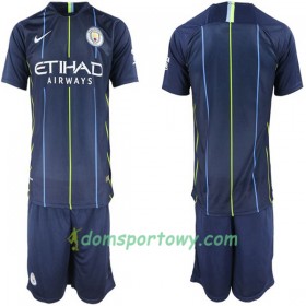 Koszulka Manchester City Dziecięcy Wyjazdowe Koszulki Piłkarskie 2018-2019 Krótki Rękaw